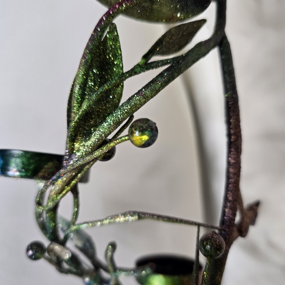 HANDCRAFTED Upcycled Metal Tea Light Candle Holder HANDPAINTED Table Art Decor - Picture 5 of 17